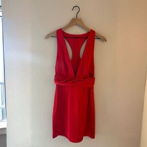 Hello Molly Vibrant Red Backless Dress